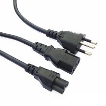 Brazil Power Cord Brazilian INMETRO Approval 3 Pin Extension Cord To IEC C13 C5 H05VV-F Lead Cable Flexible PVC Electric Wire